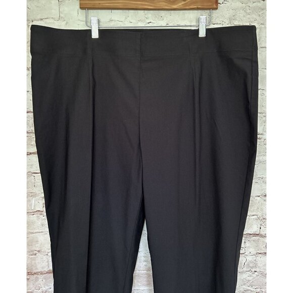 Worthington Woman Black Pull On Elastic Waist Boot Cut Dress Pant Size 22W NEW - Picture 2 of 3
